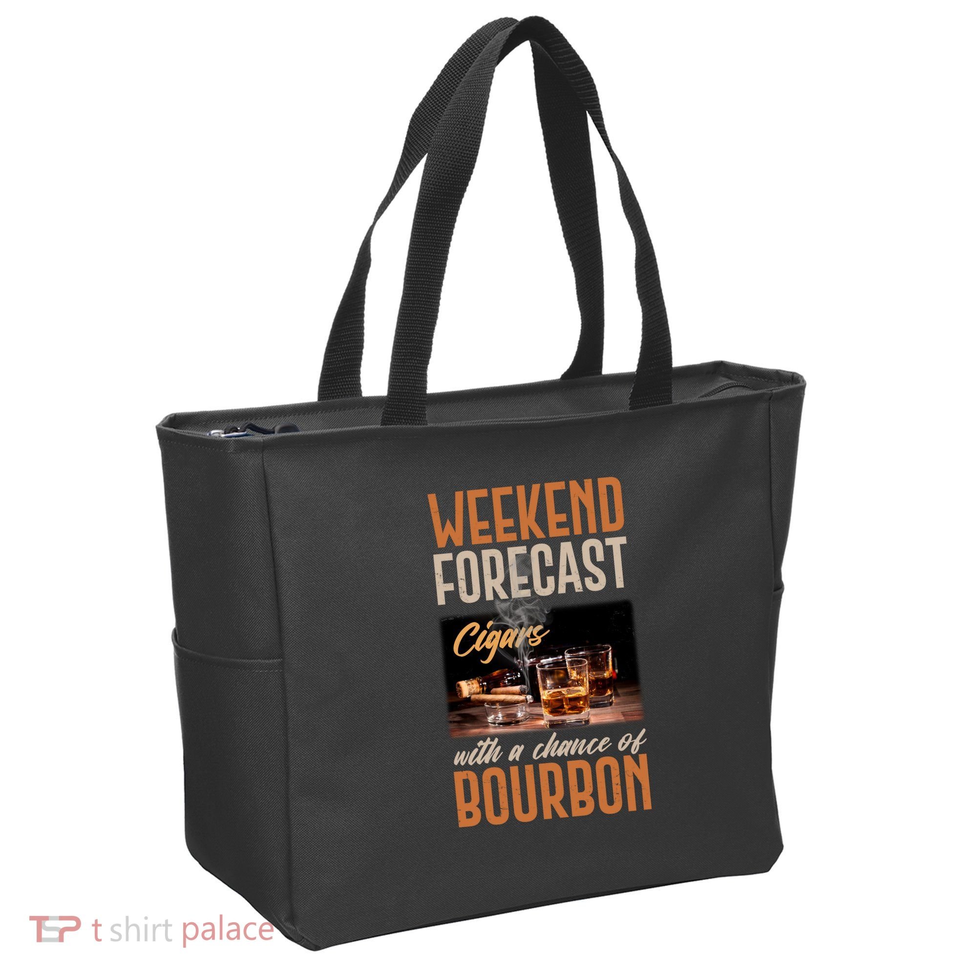 Weekend Forecast Cigars With Chance Bourbon Tote Bag