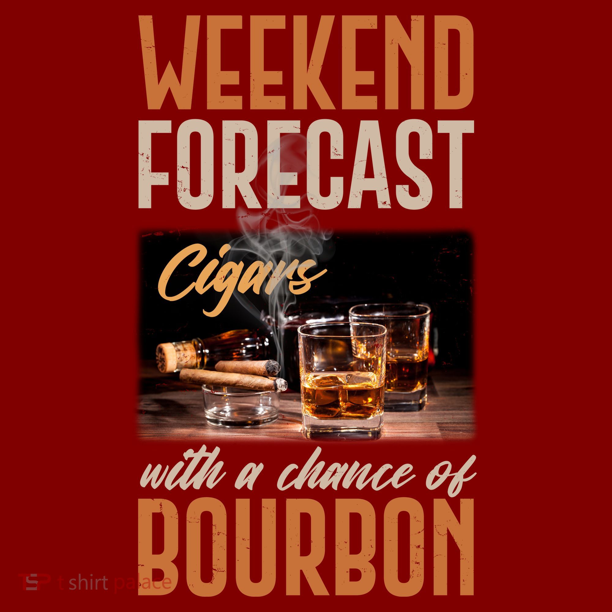 Weekend Forecast Cigars With Chance Bourbon Sweatshirt