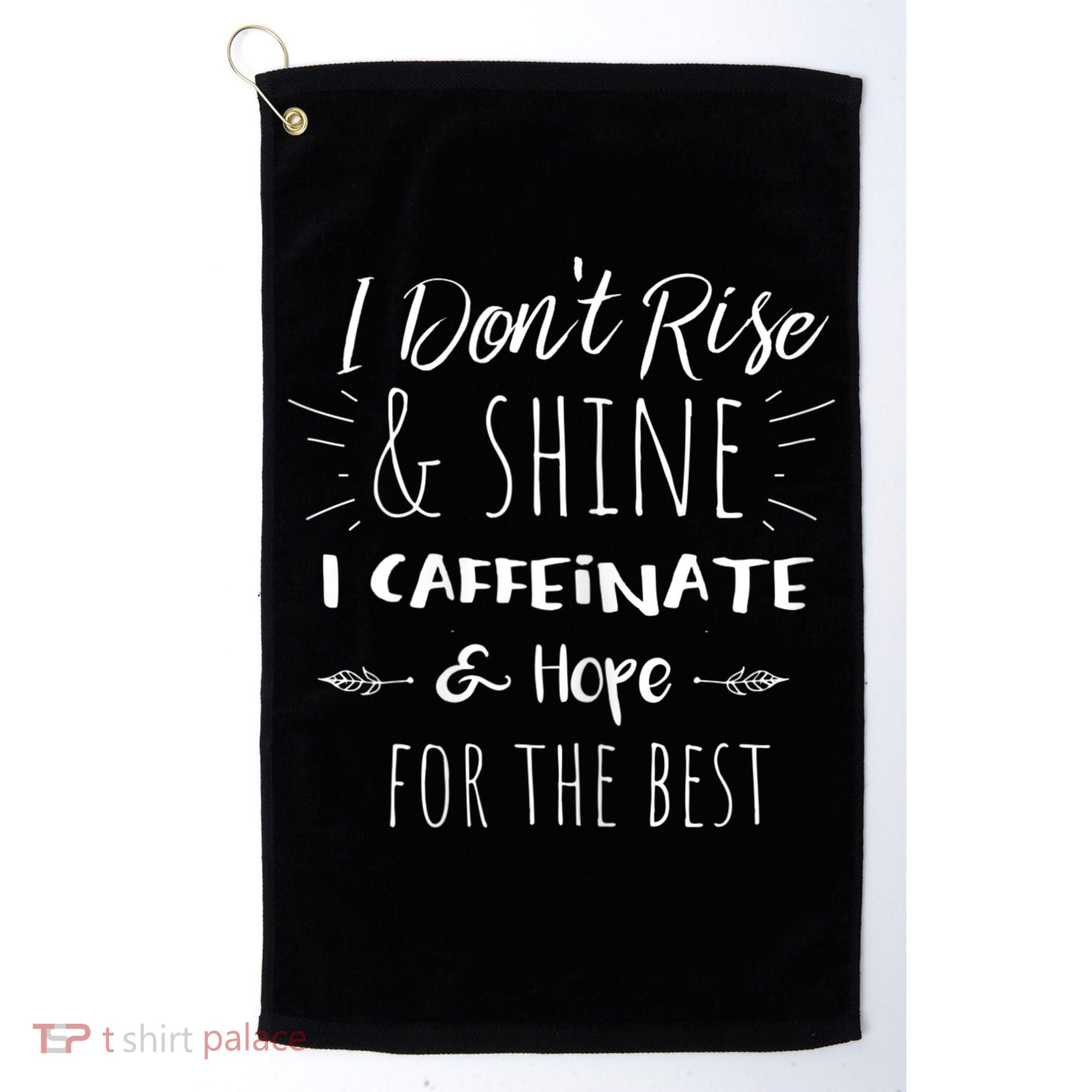 Womens Funny Coffee, Coffee Lover Saying Gift For Her Mom Wine Golf Towel