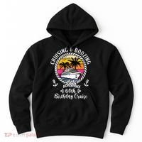 WoM.e.ns Funny Cruise Ship Cruising and Boozing 60th Birthday Cruise V-Neck Hoodie thumb 0