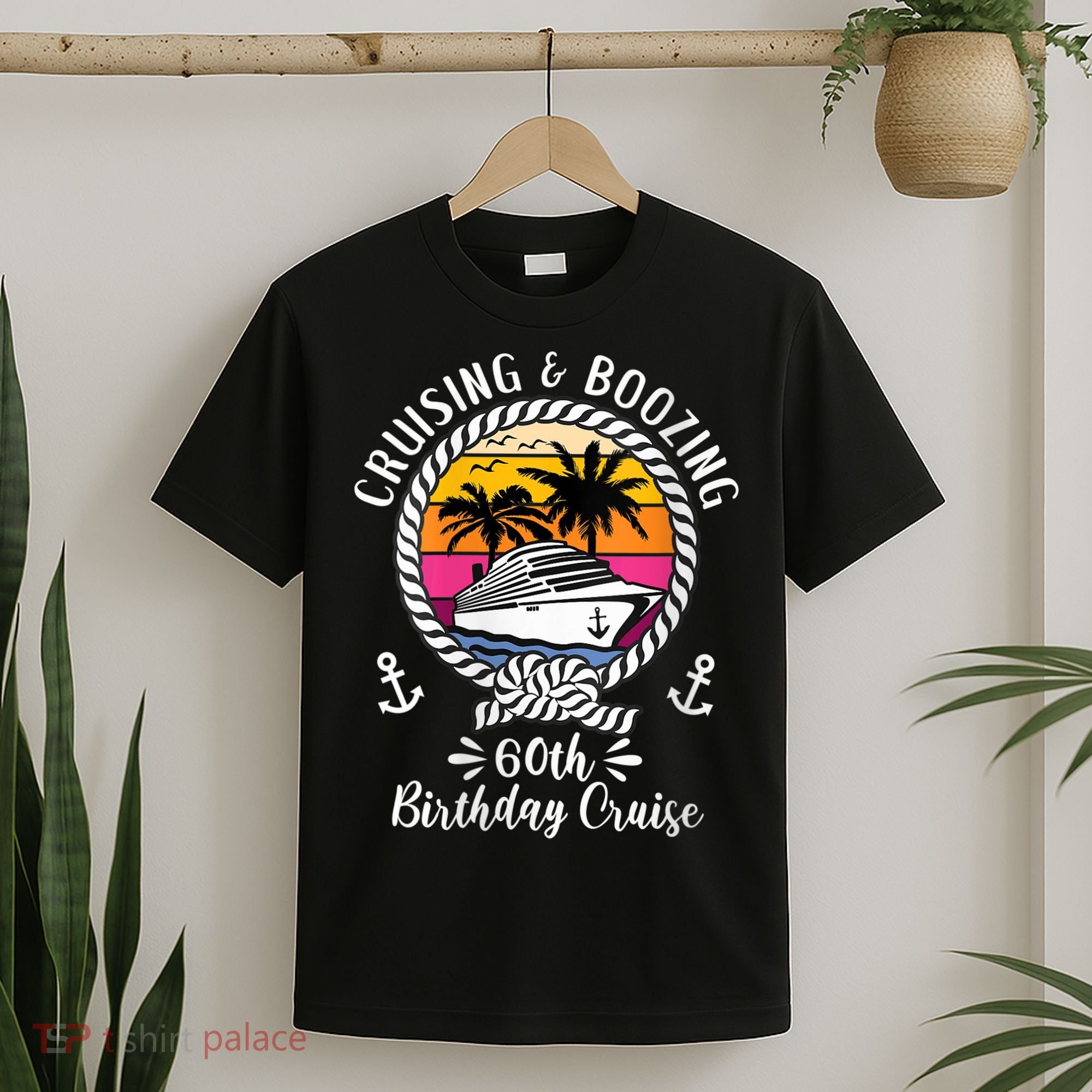 WoM.e.ns Funny Cruise Ship Cruising and Boozing 60th Birthday Cruise V-Neck T-Shirt