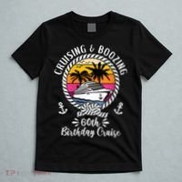 WoM.e.ns Funny Cruise Ship Cruising and Boozing 60th Birthday Cruise V-Neck T-Shirt thumb 5
