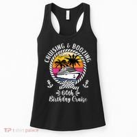 WoM.e.ns Funny Cruise Ship Cruising and Boozing 60th Birthday Cruise V-Neck Women's Tank Top thumb 0