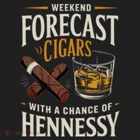 Weekend Forecast Cigars And Hennessy Cigar Life Women's Sweatshirt thumb 2