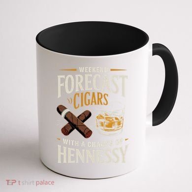 Weekend Forecast Cigars And Hennessy Cigar Life Coffee Mug back
