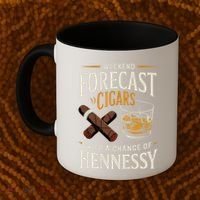 Weekend Forecast Cigars And Hennessy Cigar Life Coffee Mug thumb 2