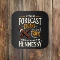 Weekend Forecast Cigars And Hennessy Cigar Life Coaster thumb 0