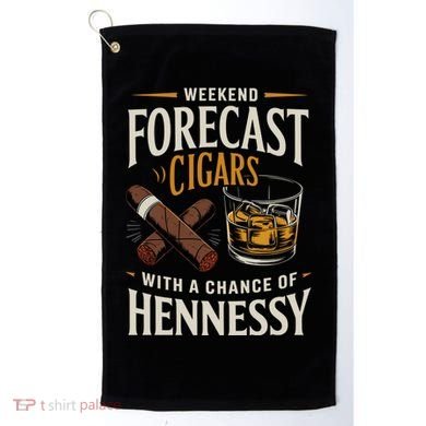 Weekend Forecast Cigars And Hennessy Cigar Life Golf Towel