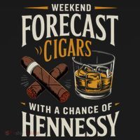Weekend Forecast Cigars And Hennessy Cigar Life Kids Long Sleeve Shirt thumb 2