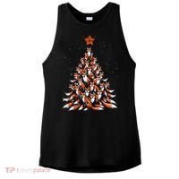 Women Fox Christmas Tree Fox Xmas Tree Gift Ladies PosiCharge Tri-Blend Wicking Tank thumb 0