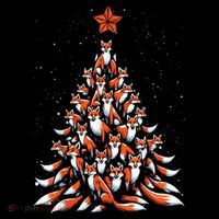 Women Fox Christmas Tree Fox Xmas Tree Gift Women's Hoodie thumb 2