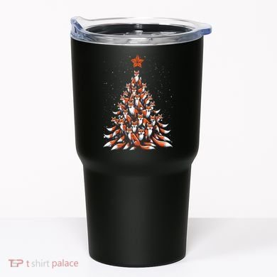 Women Fox Christmas Tree Fox Xmas Tree Gift Tumbler