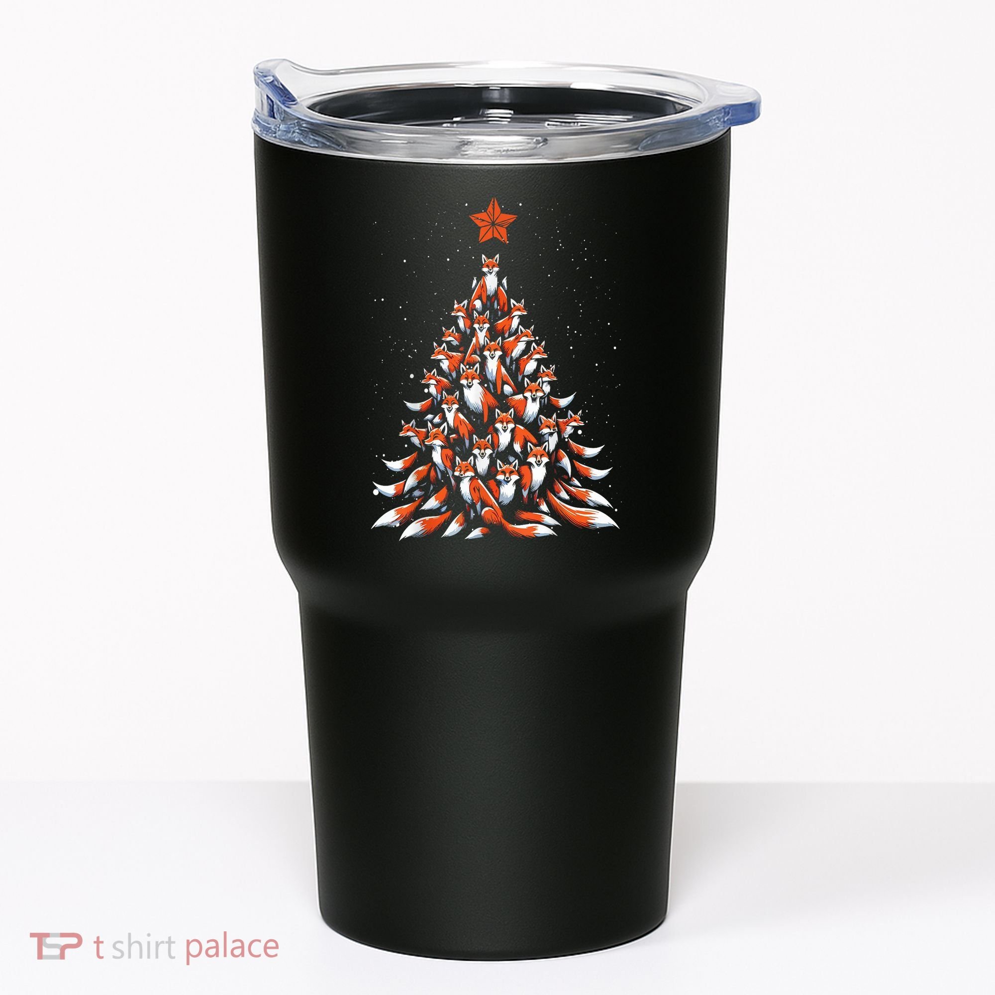 Women Fox Christmas Tree Fox Xmas Tree Gift Tumbler