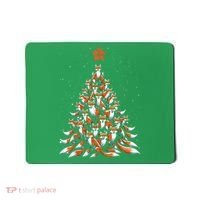 Women Fox Christmas Tree Fox Xmas Tree Gift Mousepad thumb 0