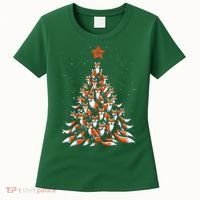 Women Fox Christmas Tree Fox Xmas Tree Gift Women's T-Shirt thumb 0
