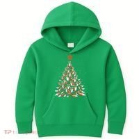 Women Fox Christmas Tree Fox Xmas Tree Gift Kids Hoodie thumb 0