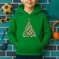 Women Fox Christmas Tree Fox Xmas Tree Gift Kids Hoodie thumb 2