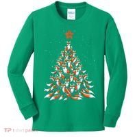 Women Fox Christmas Tree Fox Xmas Tree Gift Kids Long Sleeve Shirt thumb 0
