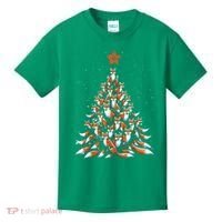 Women Fox Christmas Tree Fox Xmas Tree Gift Kids T-Shirt thumb 0