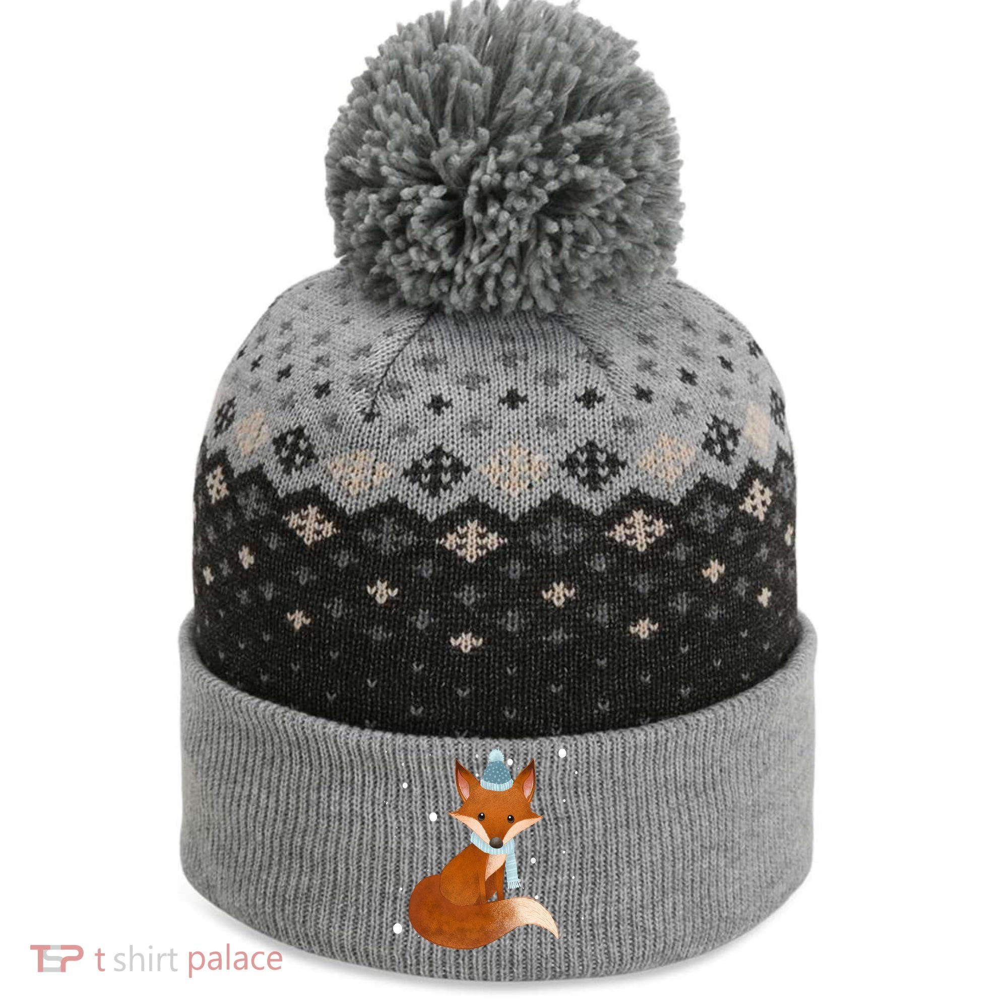 Winter Fox Cute The Baniff Cuffed Pom Beanie