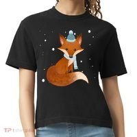 Winter Fox Cute Comfort Colors Boxy T-Shirt thumb 0