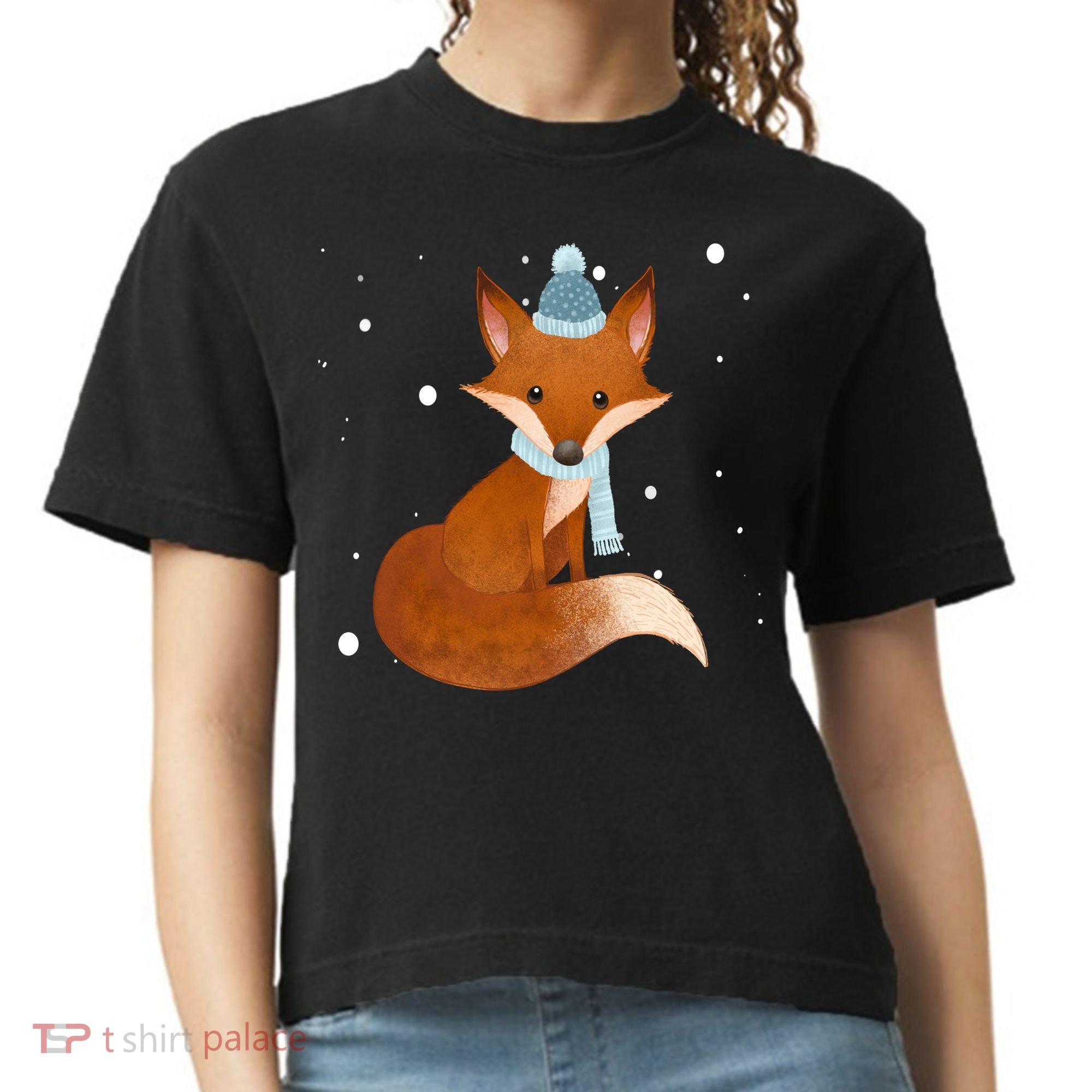 Winter Fox Cute Comfort Colors Boxy T-Shirt