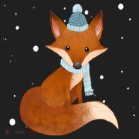Winter Fox Cute Comfort Colors Boxy T-Shirt thumb 3