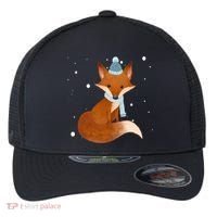 Winter Fox Cute Flexfit Unipanel Trucker Cap thumb 0