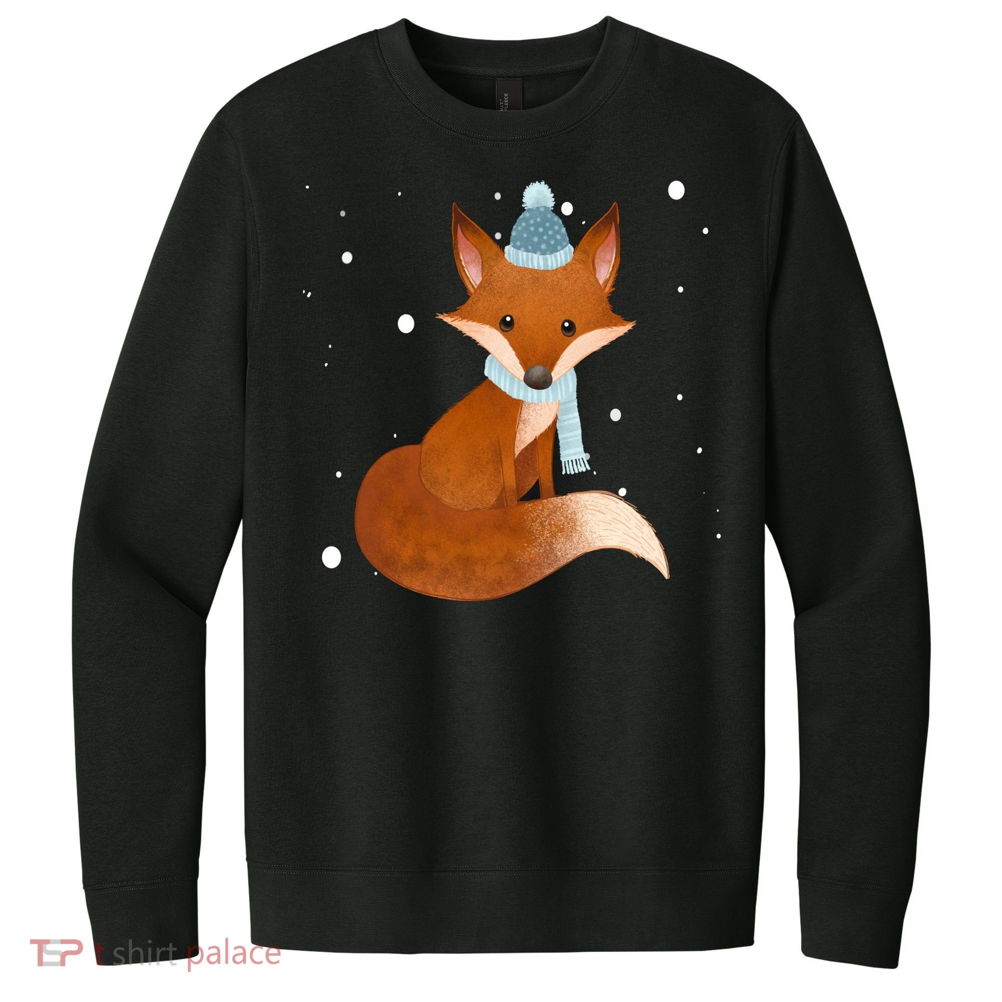 Winter Fox Cute V.I.T. Fleece Crew Sweatshirt