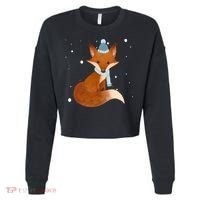 Winter Fox Cute Cropped Pullover Crew thumb 0