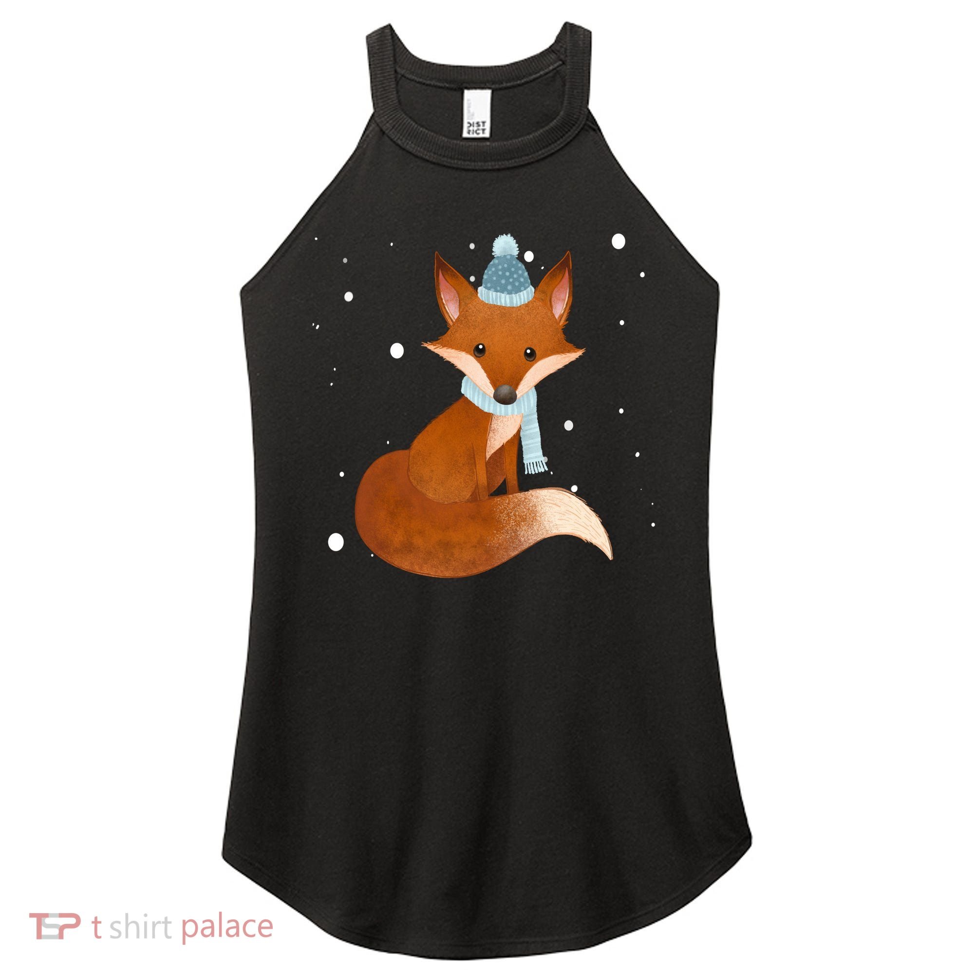 Winter Fox Cute Women's Perfect Tri Rocker Tank