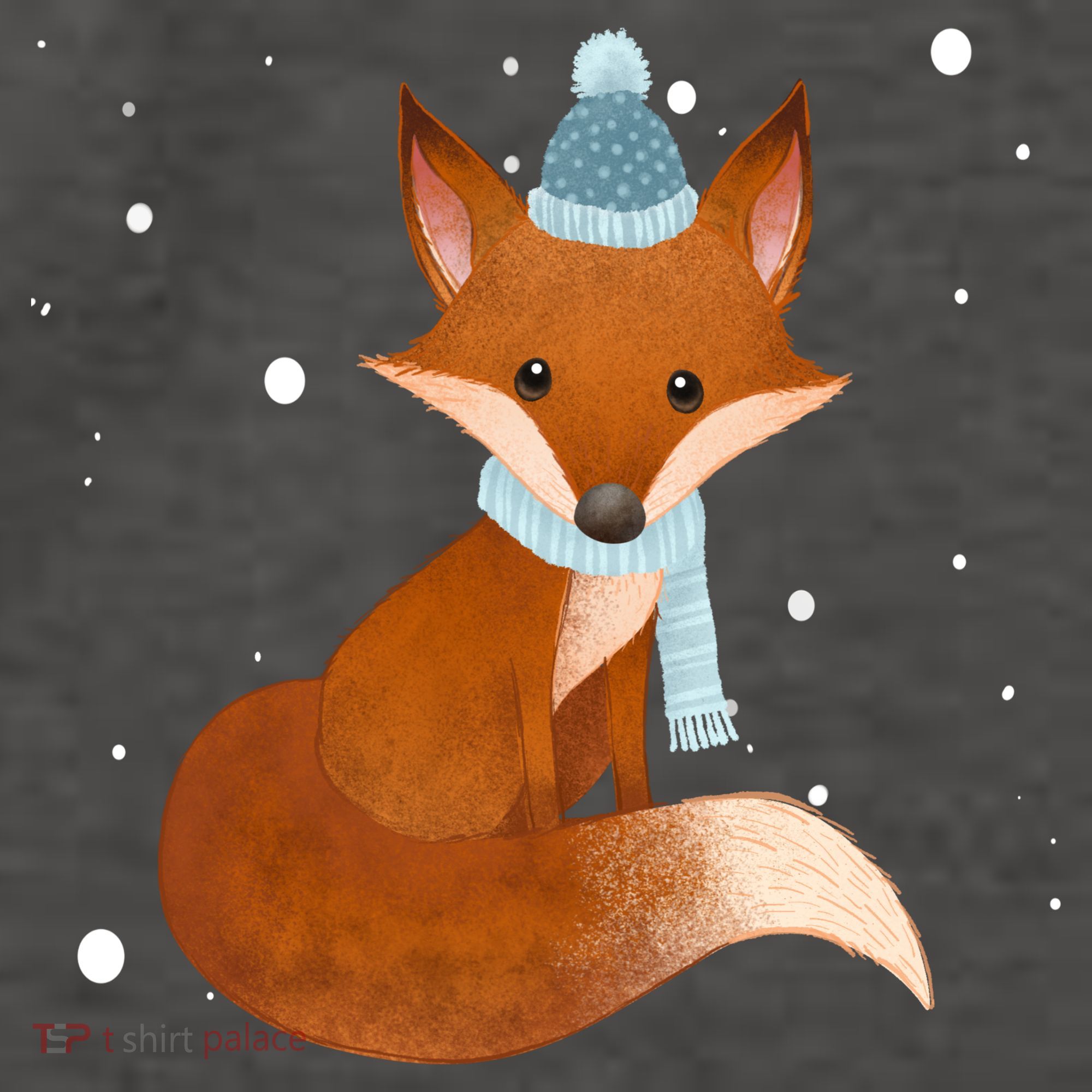 Winter Fox Cute Vector Backpack