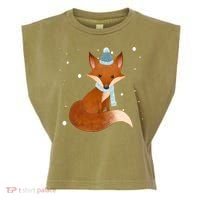 Winter Fox Cute Garment-Dyed Women's Muscle Tee thumb 0