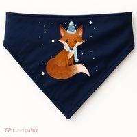 Winter Fox Cute USA-Made Doggie Bandana thumb 0