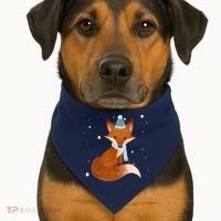 Winter Fox Cute USA-Made Doggie Bandana thumb 1