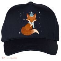 Winter Fox Cute Five-Panel Snapback Cap thumb 0