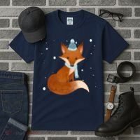 Winter Fox Cute Tall T-Shirt thumb 3