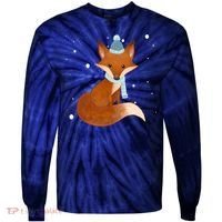 Winter Fox Cute Tie-Dye Long Sleeve Shirt thumb 0