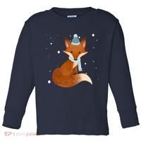 Winter Fox Cute Toddler Long Sleeve Shirt thumb 0