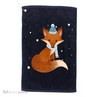 Winter Fox Cute Golf Towel