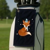Winter Fox Cute Golf Towel thumb 2