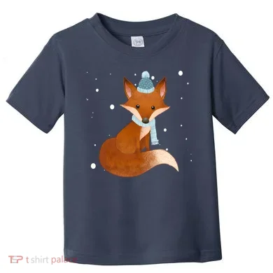 Winter Fox Cute Toddler T-Shirt