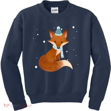 Winter Fox Cute Kids Sweatshirt