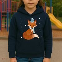 Winter Fox Cute Kids Hoodie thumb 3