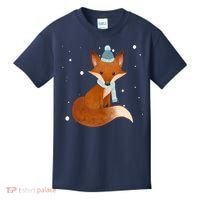 Winter Fox Cute Kids T-Shirt thumb 0