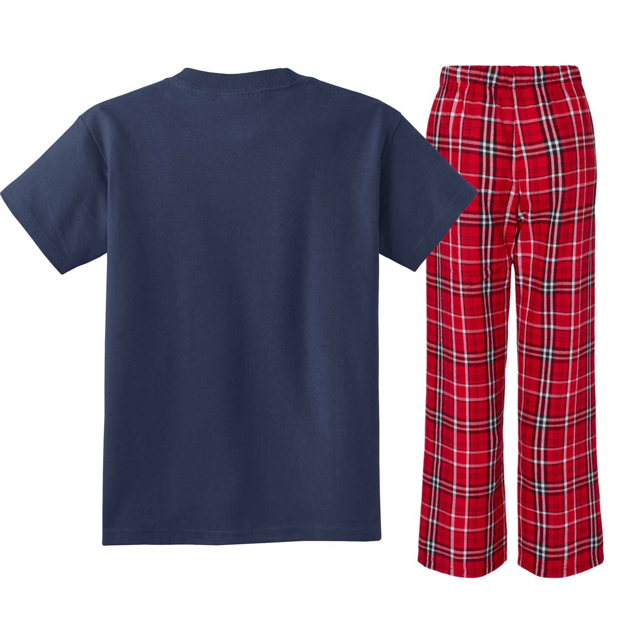 Winter Fox Cute Kids Plaid Pajama Set