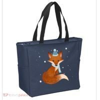 Winter Fox Cute Tote Bag thumb 2