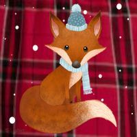 Winter Fox Cute Men's Flannel Plaid Pajama Pants thumb 2