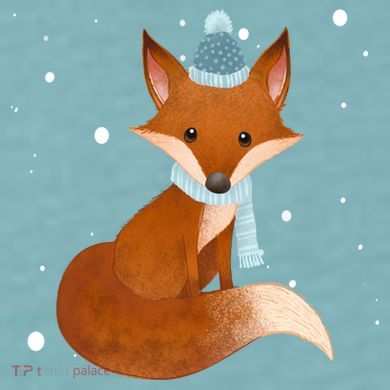 Winter Fox Cute Sueded Cloud Jersey T-Shirt