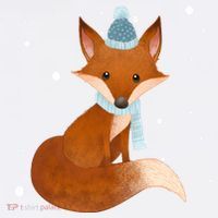 Winter Fox Cute Garment-Dyed Sweatshirt thumb 2